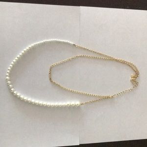 4 for 12$ gold and pearls RW&CO necklace